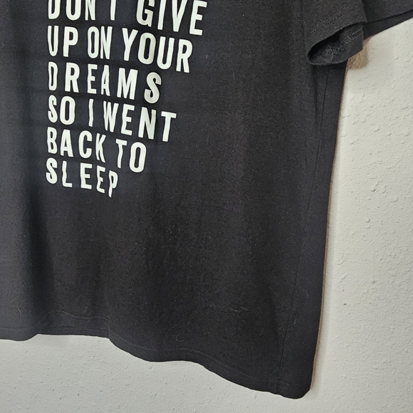 Funny Tee Spell out Words Graphic Black White Unisex T‎ Shirt Size XL - Picture 4 of 6